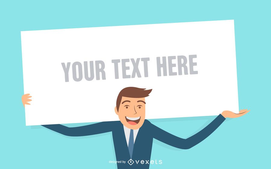 Business man sign illustration Business man sign illustration