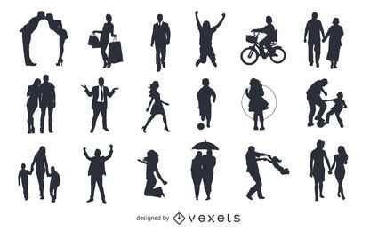 Vector Pack silhouettes figures