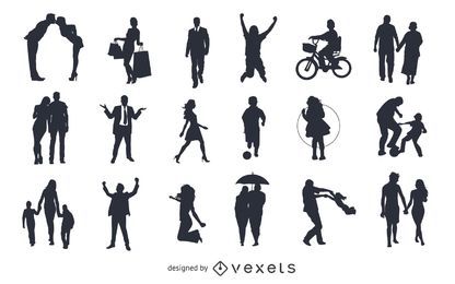 Vector Pack siluetas figuras