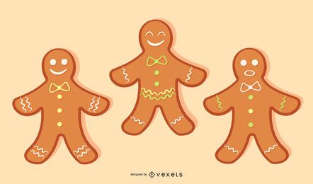 Vetor de biscoitos de gengibre Vetor de biscoitos de gengibre