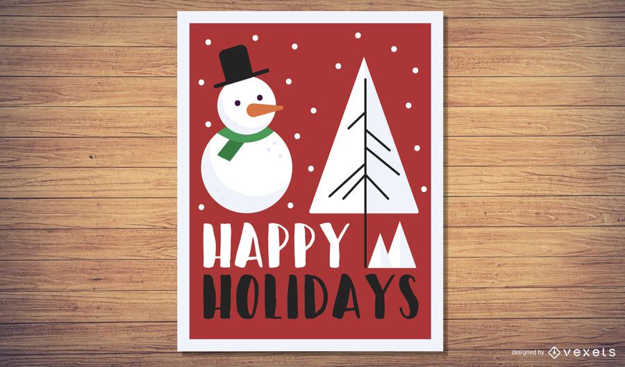 Happy Holidays Greeting Card Happy Holidays Greeting Card