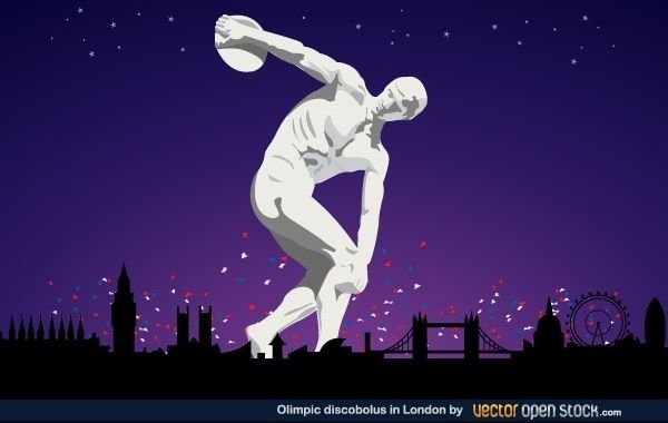 Olympischer Discobolus in London 2012