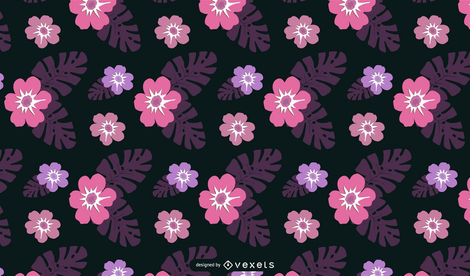 Hawaii Floral Wallpaper Vector- Kostenlos