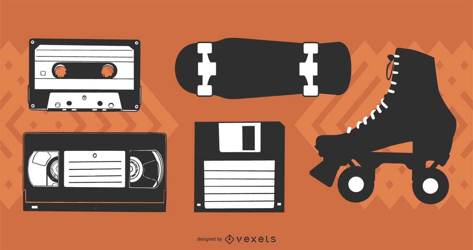 1985 A Free Vector Pack of 80s Icons