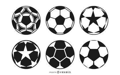 Cosas de fútbol en colección de diseño plano