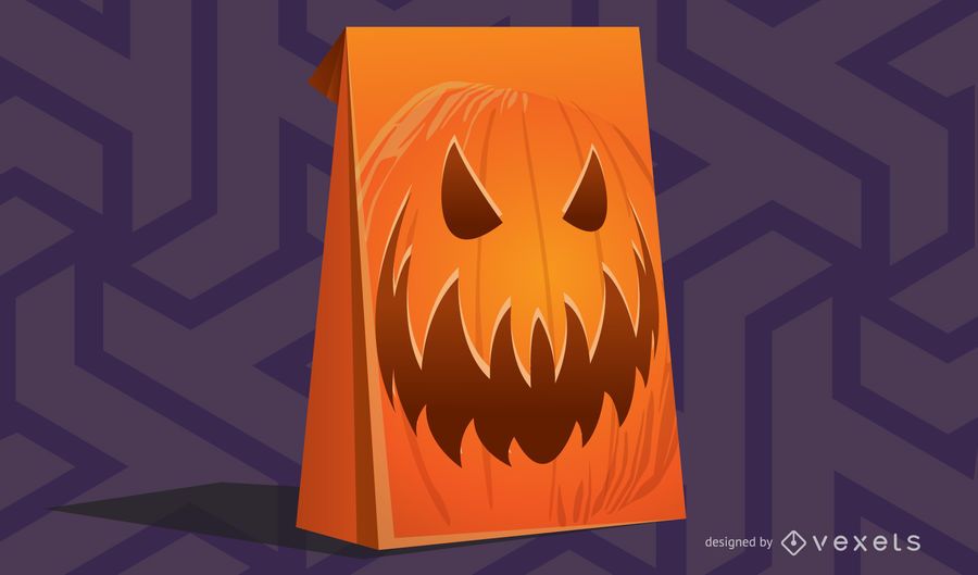 Plantilla de vector Caja de calabaza Plantilla de vector Caja de calabaza