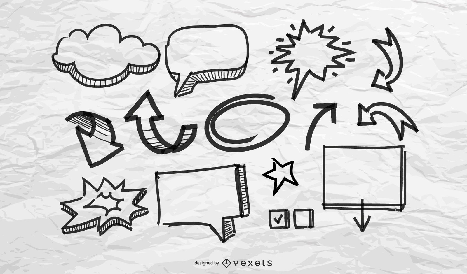 Doodles and Sketches Vector Pack