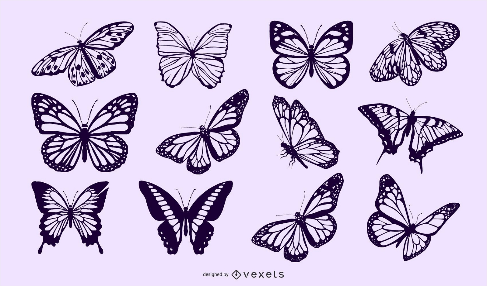 Imagens de vetores de borboletas