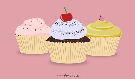 Ilustração de cupcake
