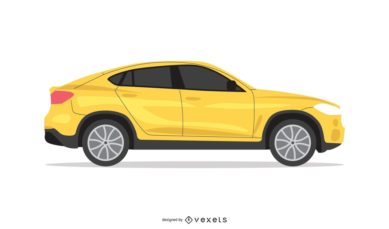 Vector de coche amarillo