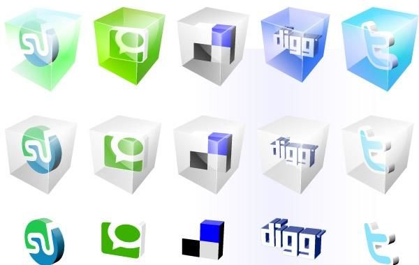 Free Vector Social Bookmark Icons Free Vector Social Bookmark Icons