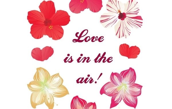 Liebe liegt in der Luft! Neue freie Blumenvektoren