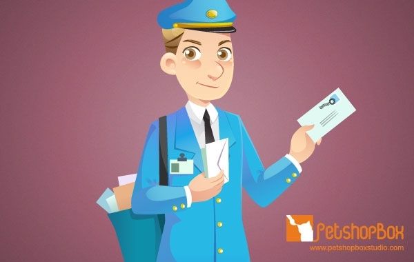 Mailman Charakter Illustration