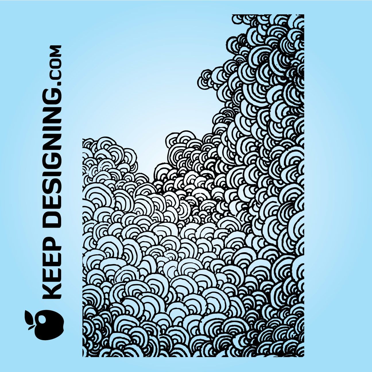 Swirly Artistic Cloud Pattern