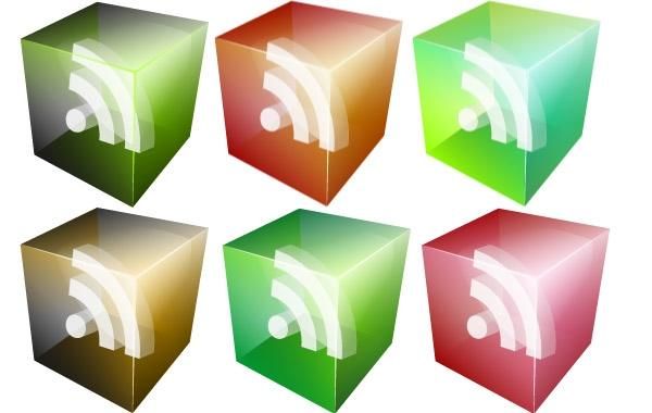 40 iconos vectoriales RSS Translucent Look 3D 40 iconos vectoriales RSS Translucent Look 3D