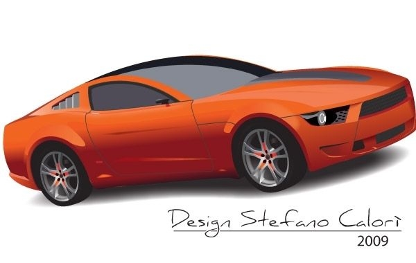 Glänzendes Ford Mustang Design