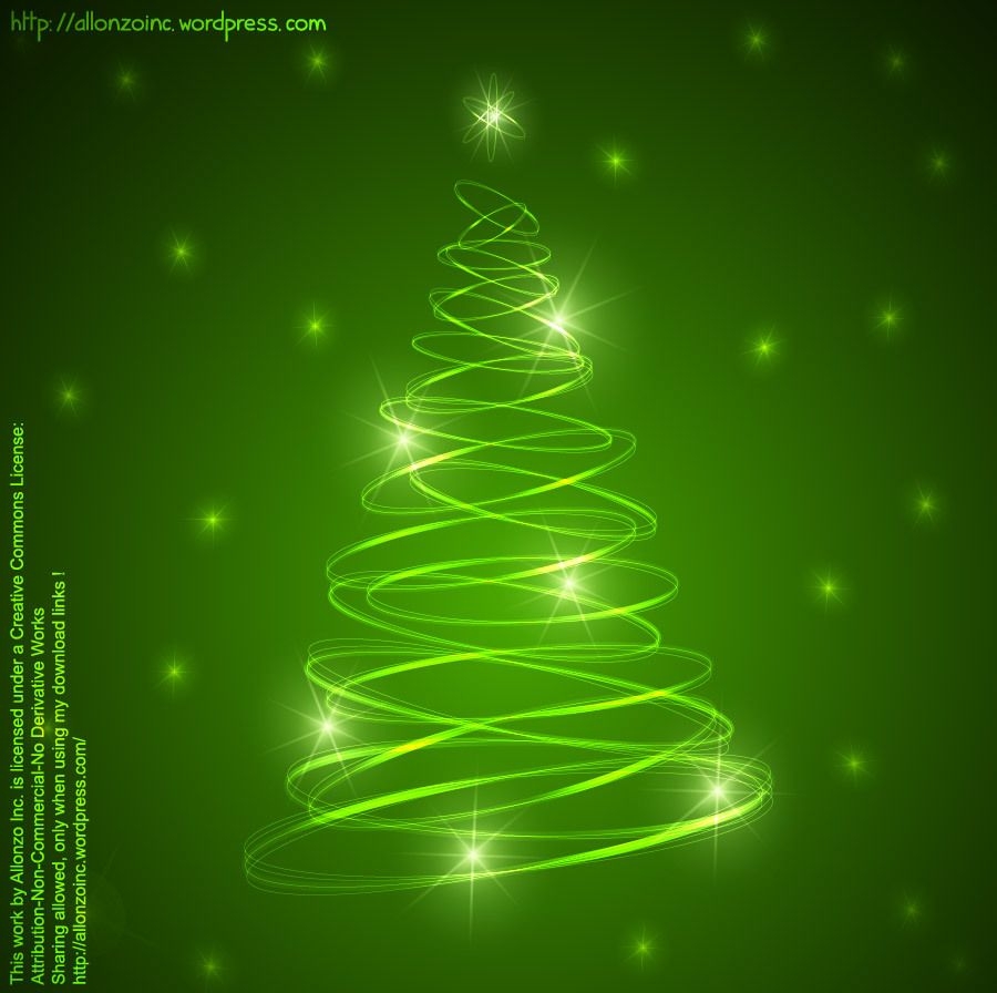 Shiny Green Xmas Tree Shaped Spiral Rings Vector Download