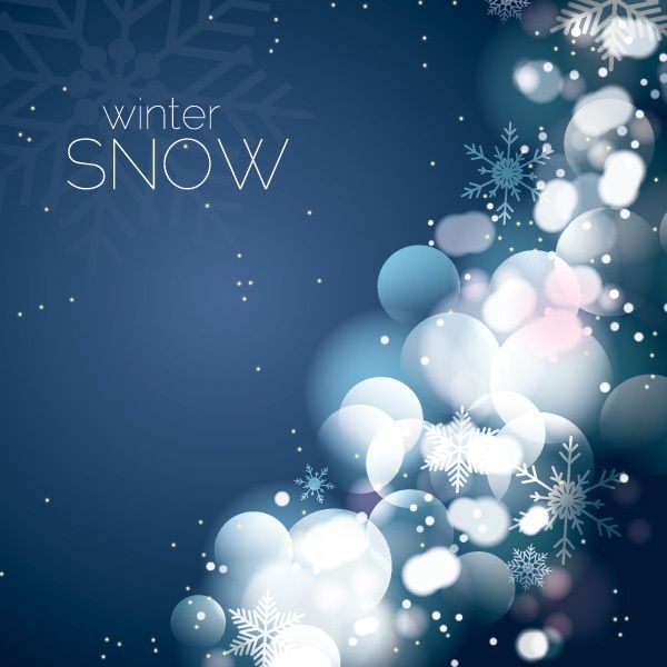 Festive Background with Glares & Snow