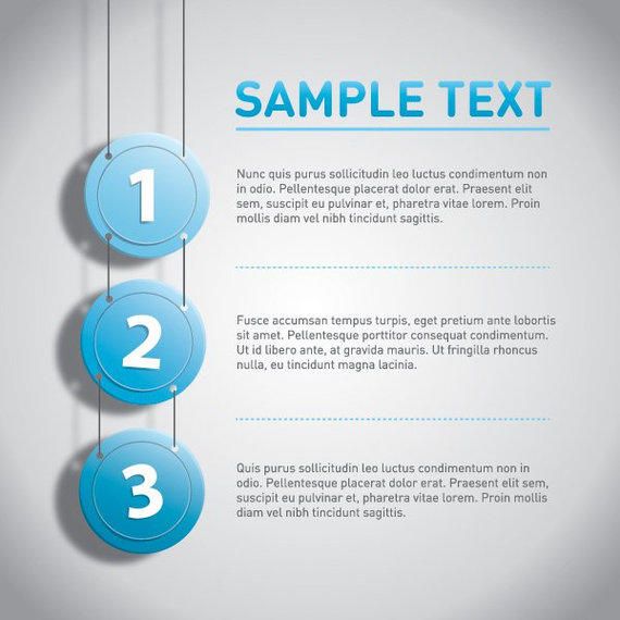 Hanging Numbers Business Infographic Hanging Numbers Business Infographic