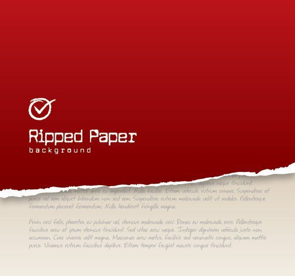 Fondo de papel rasgado rojo