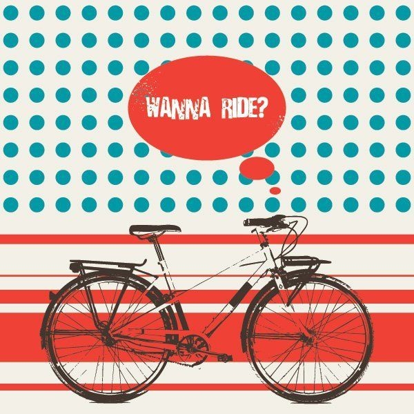 Retro Fahrradfahren Poster