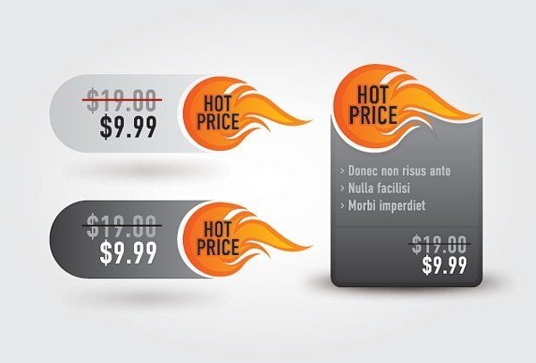 Etiquetas promocionais de preço quente
