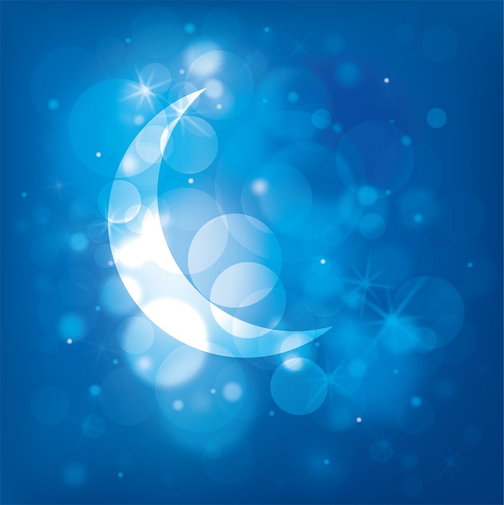 Fondo azul noche luz de la luna
