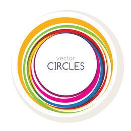 Fondo de mensaje circular colorido