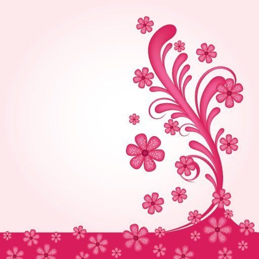 Fondo de pantalla de remolinos florales rosados