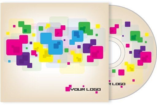 Buntes Würfel-CD-Cover-Design