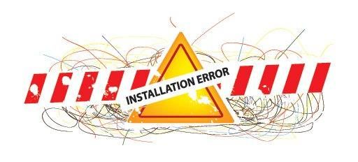 Installation Error Abstract Sign Installation Error Abstract Sign