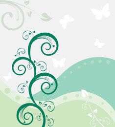 Fondo de ondas de remolinos verdes