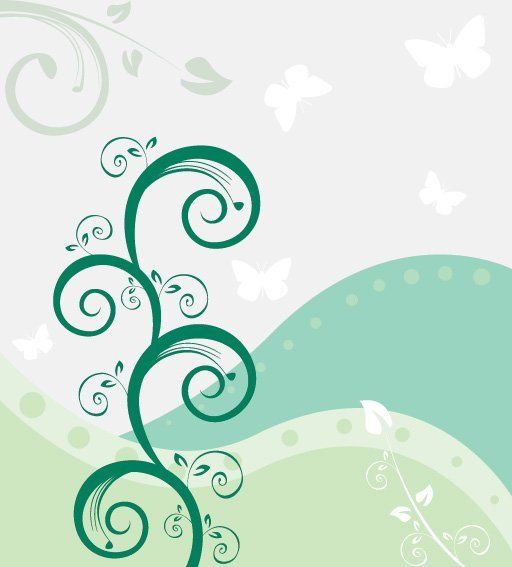 Fundo Verde Ondas Redemoinhos