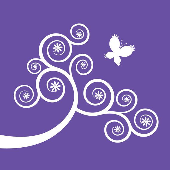 Swirling Plant Butterfly Background Swirling Plant Butterfly Background
