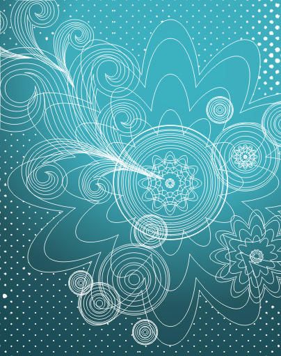 Decorative Linen Floral Blue Background Decorative Linen Floral Blue Background