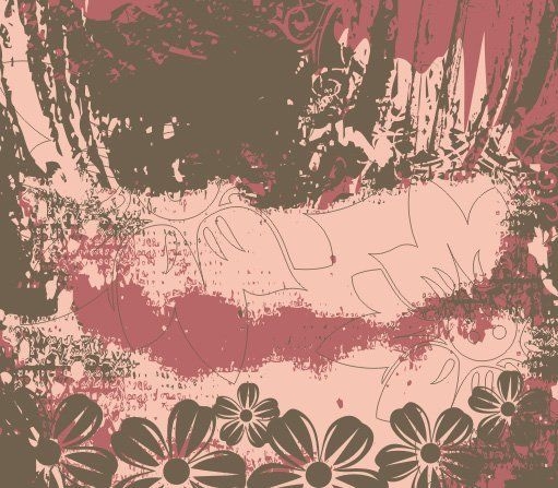 Grungy Vintage Blumenhintergrund