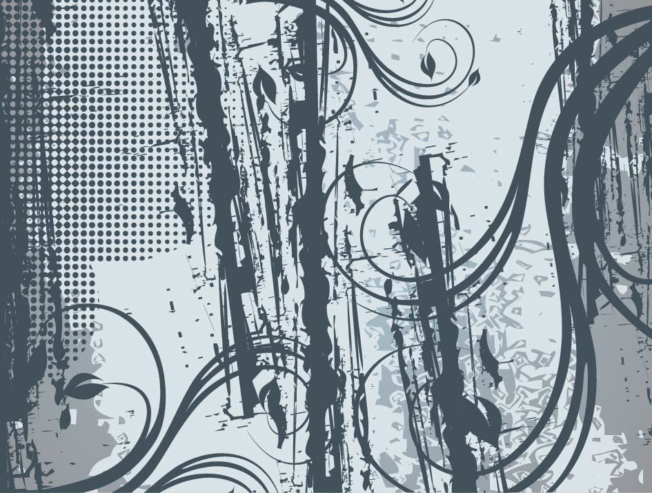 Grungy Splashed Swirls Hintergrund