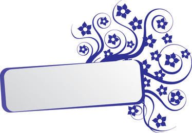 Banner retângulo azul com moldura giratória