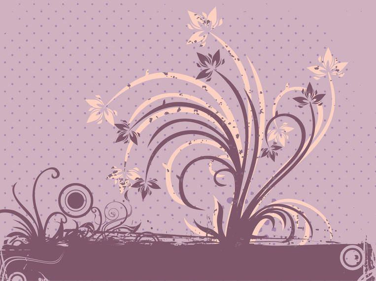 Design floral saudação grungy Design floral saudação grungy
