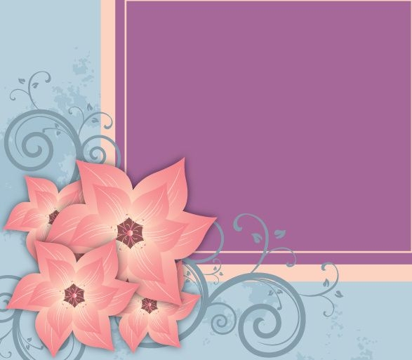 Decoración floral de la tarjeta