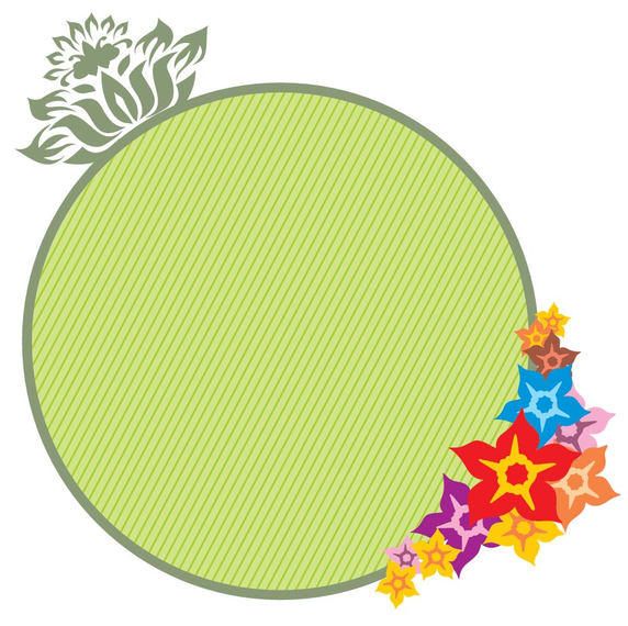 Green Circle Floral Banner Green Circle Floral Banner