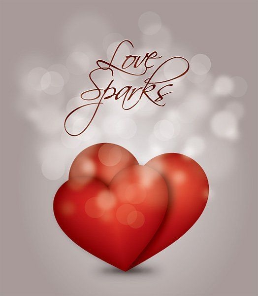 Corações Bokeh Light Valentine Design