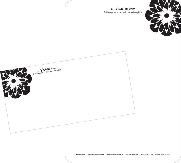 Briefkopf & Umschlag Design Vorlage