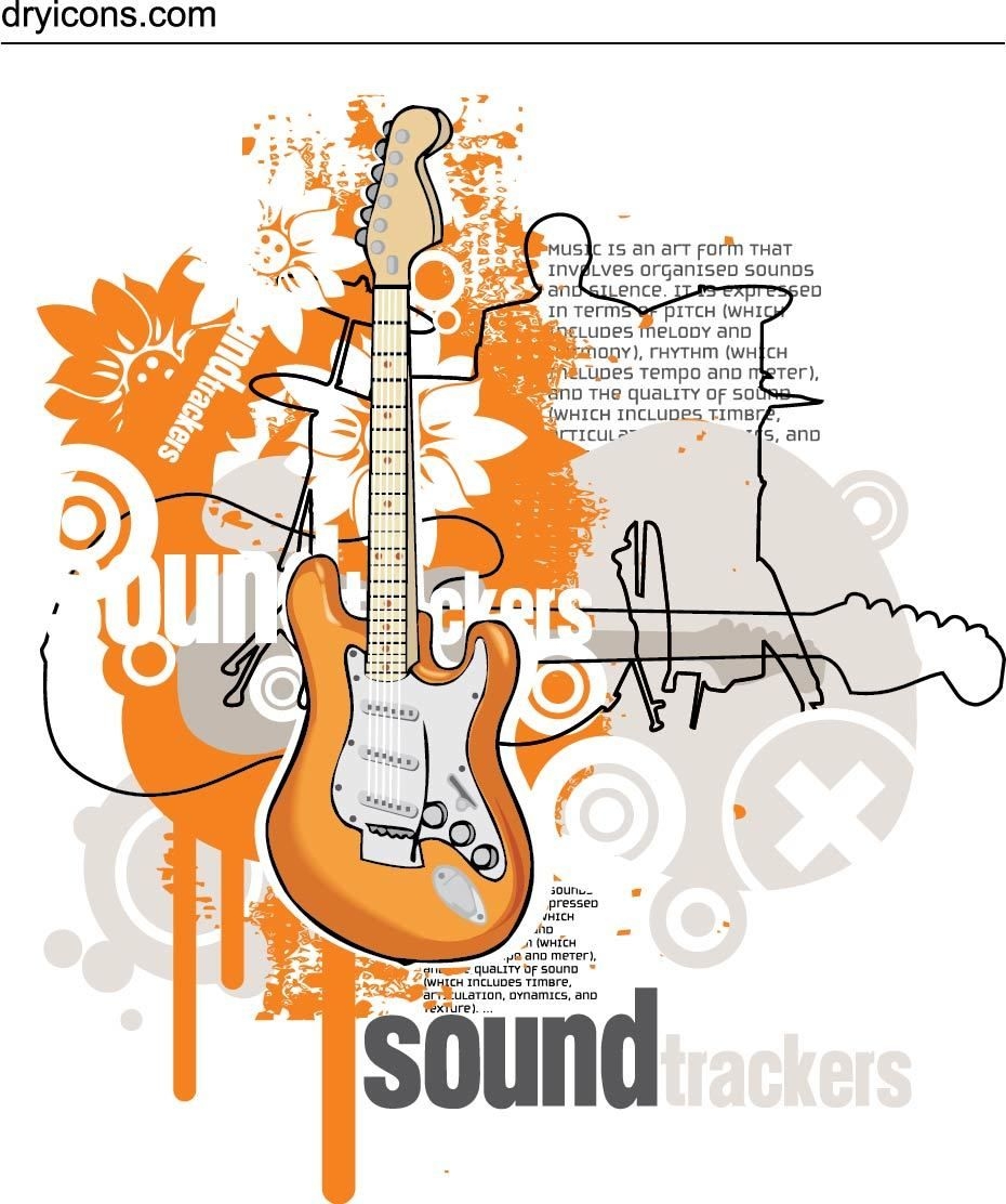 Gitarren Sound Track Musikplakat