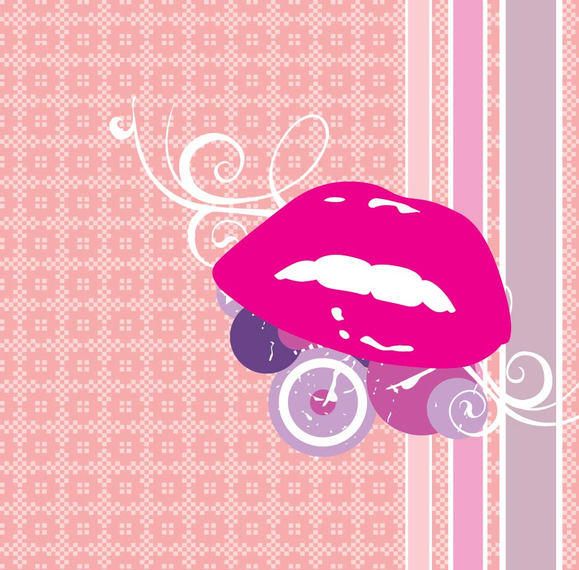 Lips Circles Abstract Background Ornamento Lips Circles Abstract Background Ornamento
