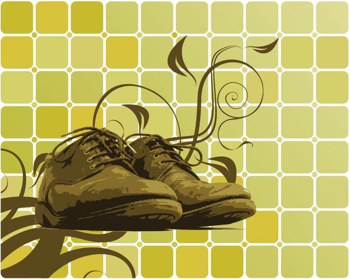 Zapatos remolinos en el fondo cúbico Zapatos remolinos en el fondo cúbico