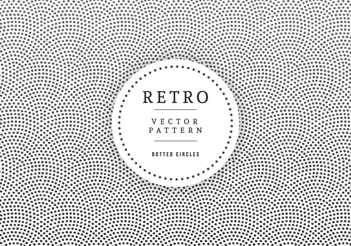 Retro Label gepunktete Kreis Textur