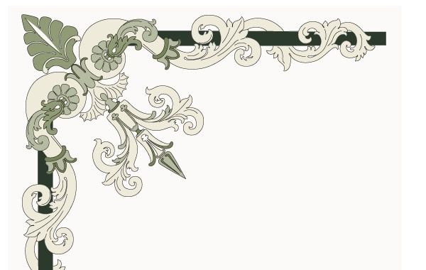 Adorno de esquina - estilo italiano