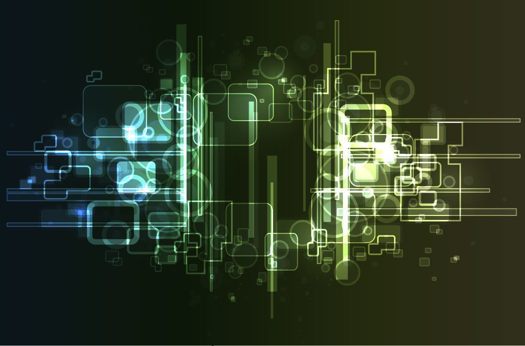 Neon Glow Abstract HiTech Background Vector download