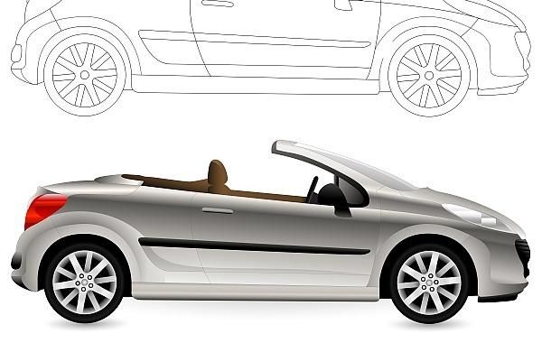 Convertible. Cabriolet Car. Convertible. Cabriolet Car.